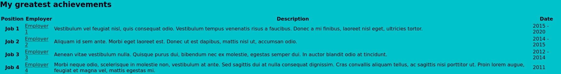 Dark grey links legible against a blue background.